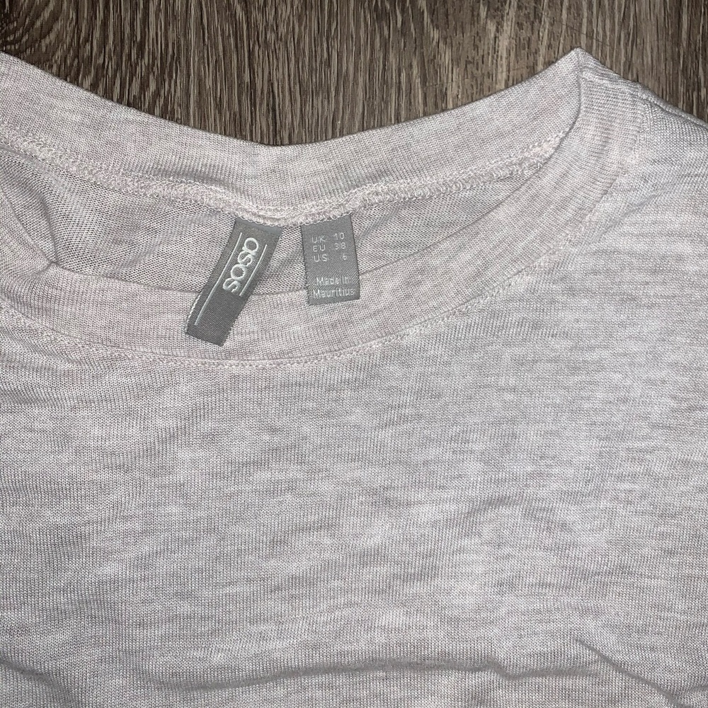 ASOS light grey oversized T shirt dress, size 6 - Picture 5 of 5